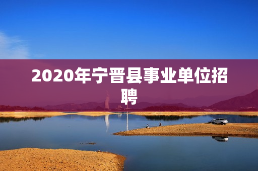 2020年宁晋县事业单位招聘